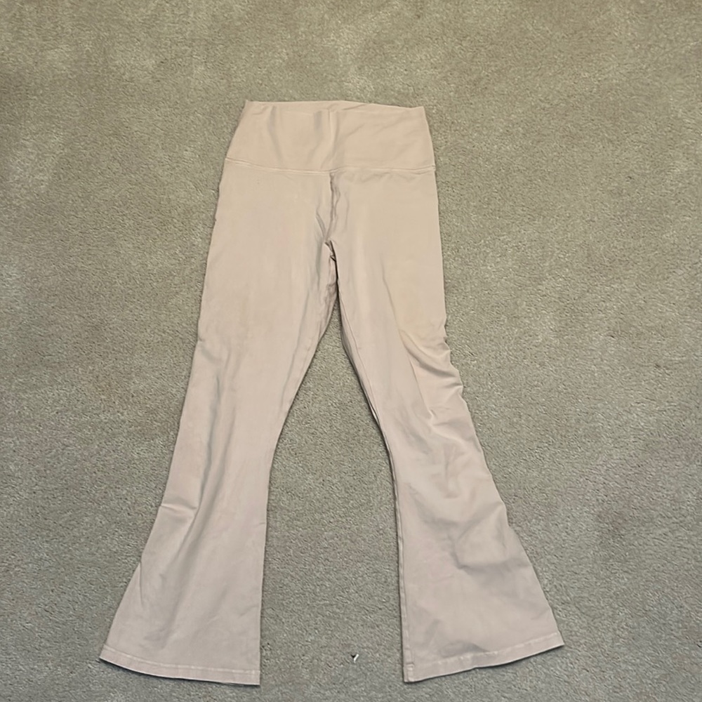 Pink aerie offline flared leggings never worn